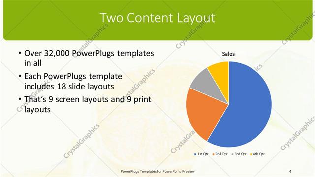 Two Content presentation slide layout