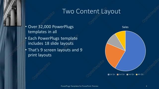 Two Content presentation slide layout