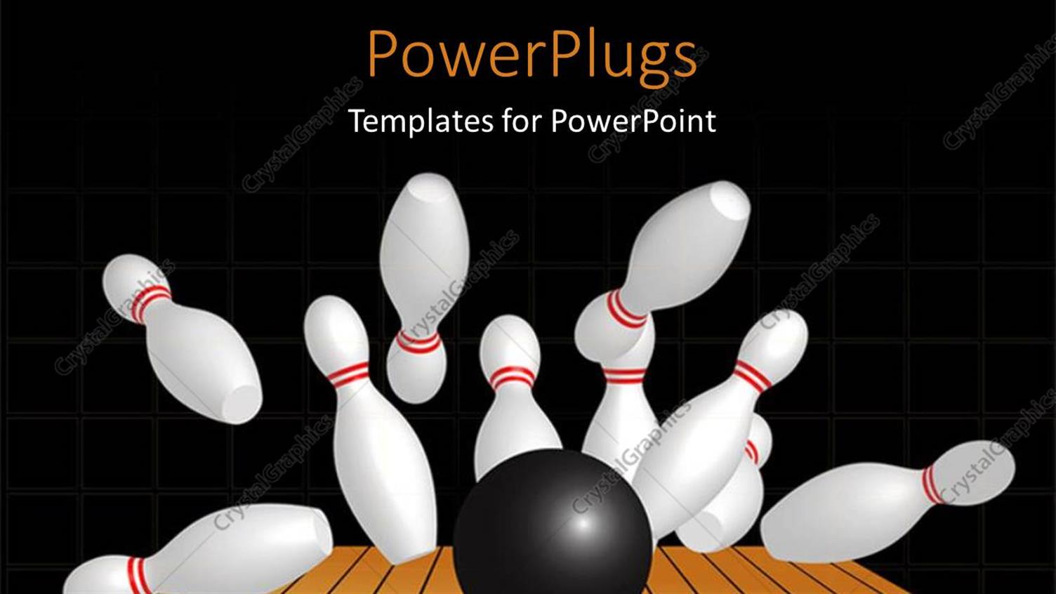 Featuring a Number of Pins Being Hit by a Bowling Ball