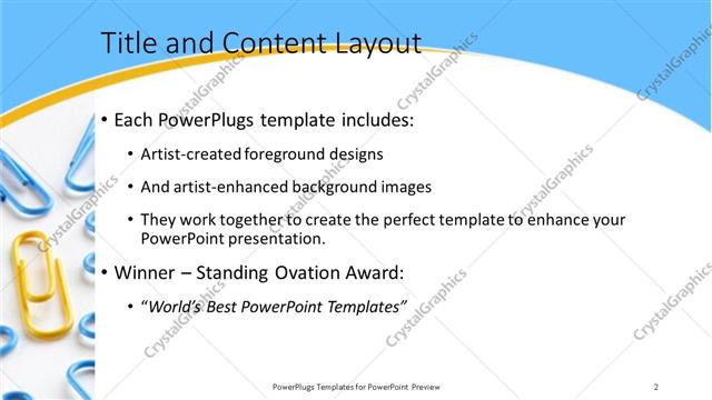 Title and Content presentation slide layout