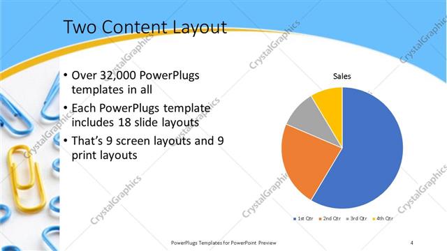 Two Content presentation slide layout