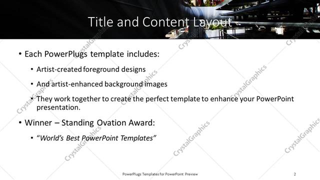 Title and Content presentation slide layout