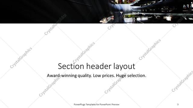 Section Header presentation slide layout