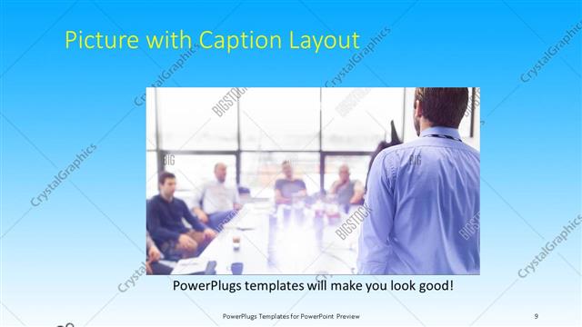 Picture with Caption presentation slide layout