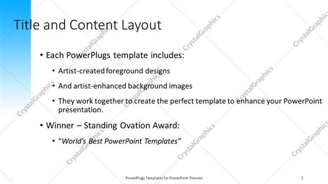 Title and Content presentation slide layout