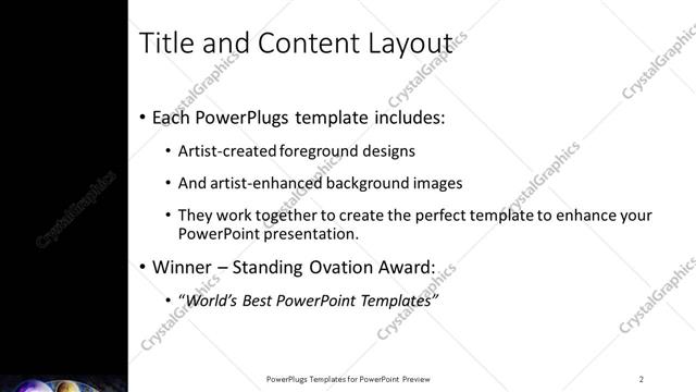 Title and Content presentation slide layout