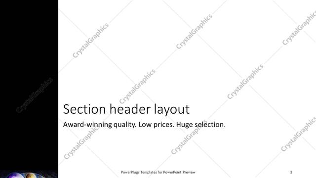 Section Header presentation slide layout