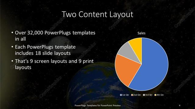 Two Content presentation slide layout