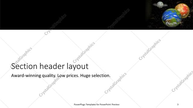 Section Header presentation slide layout
