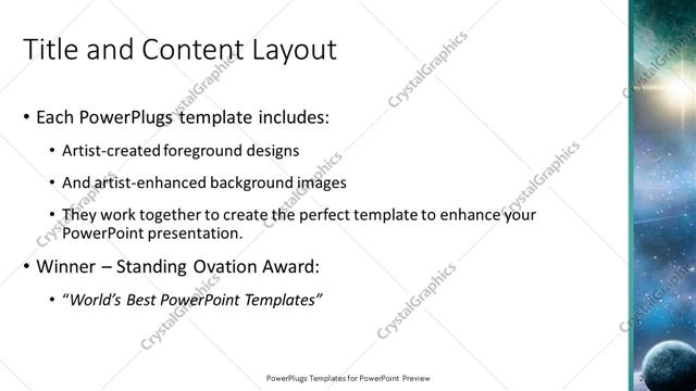 Title and Content presentation slide layout