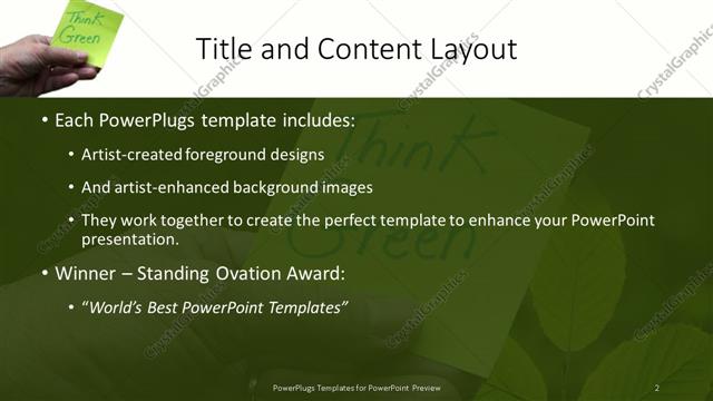 Title and Content presentation slide layout