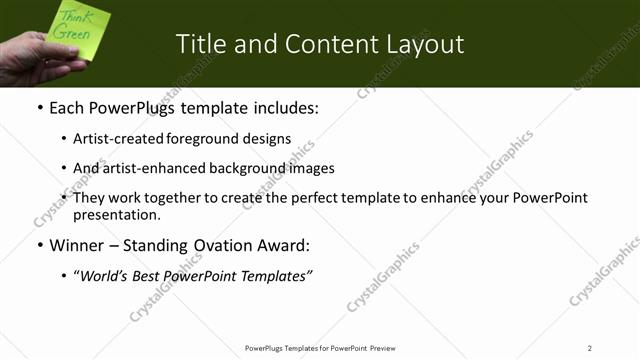 Title and Content presentation slide layout