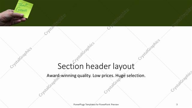 Section Header presentation slide layout
