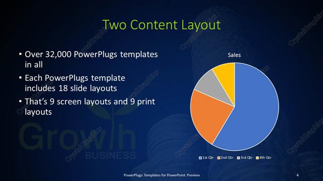 Two Content presentation slide layout