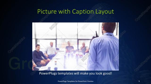 Picture with Caption presentation slide layout