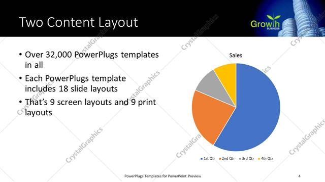 Two Content presentation slide layout