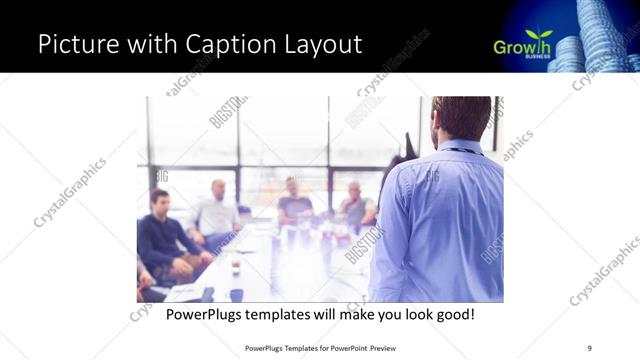 Picture with Caption presentation slide layout