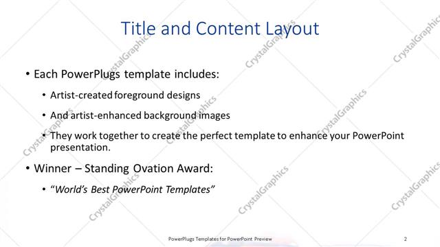 Title and Content presentation slide layout