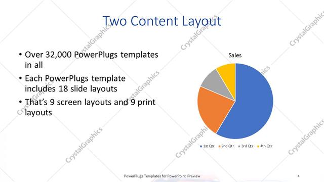 Two Content presentation slide layout
