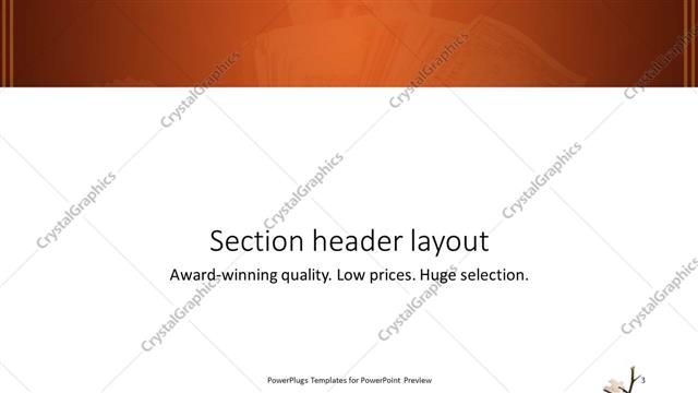 Section Header presentation slide layout