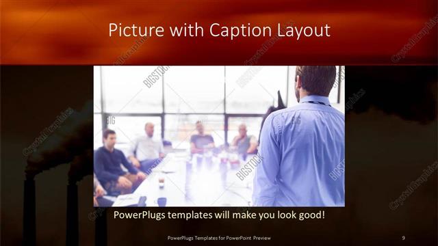 Picture with Caption presentation slide layout