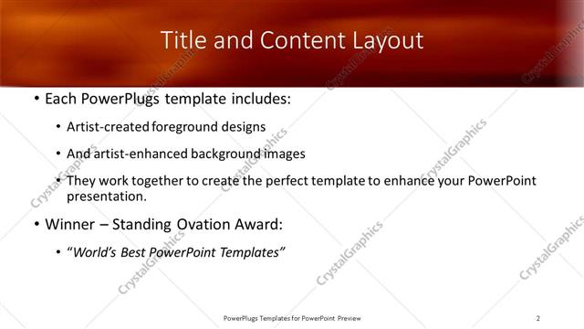 Title and Content presentation slide layout