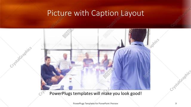 Picture with Caption presentation slide layout