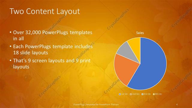 Two Content presentation slide layout