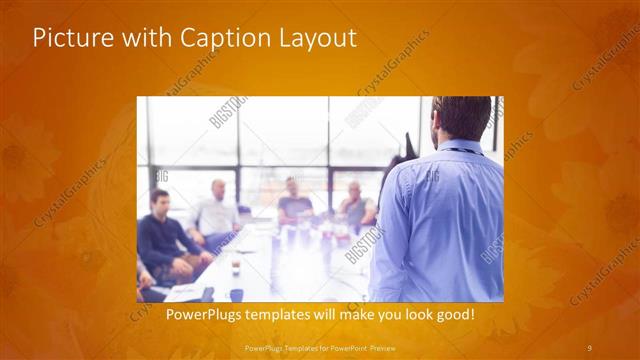 Picture with Caption presentation slide layout