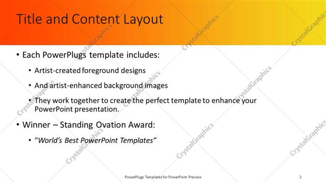 Title and Content presentation slide layout