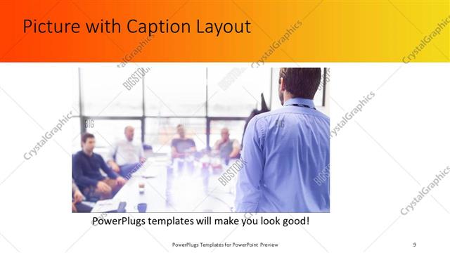 Picture with Caption presentation slide layout