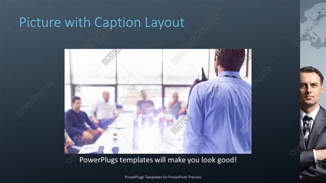 Picture with Caption presentation slide layout