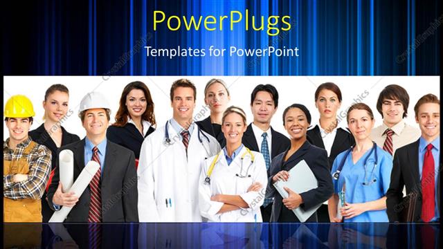  Presentation with professionals - A number of professionals in the background