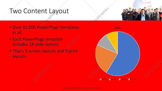 Two Content presentation slide layout