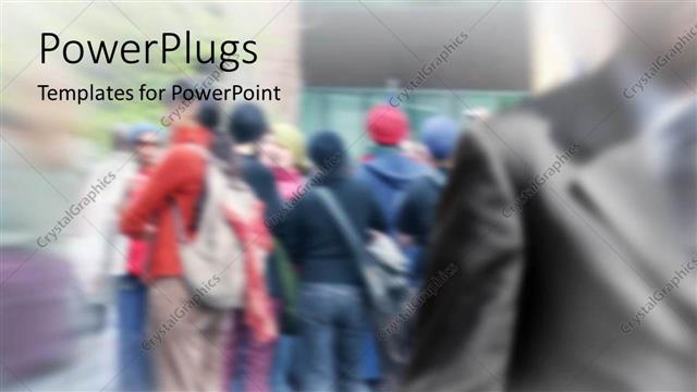  Presentation with professionals - A number of professionals with blurred background