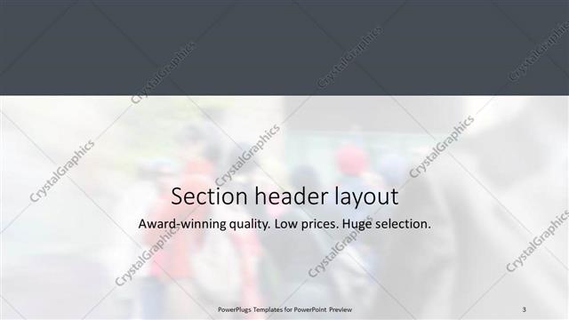 Section Header presentation slide layout