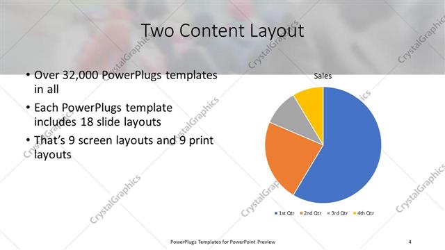Two Content presentation slide layout