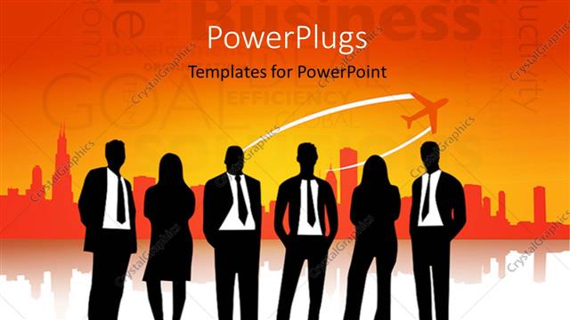  Presentation with buildings - A number of professionals with buildings in the background