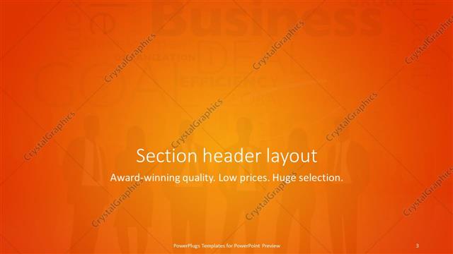 Section Header presentation slide layout