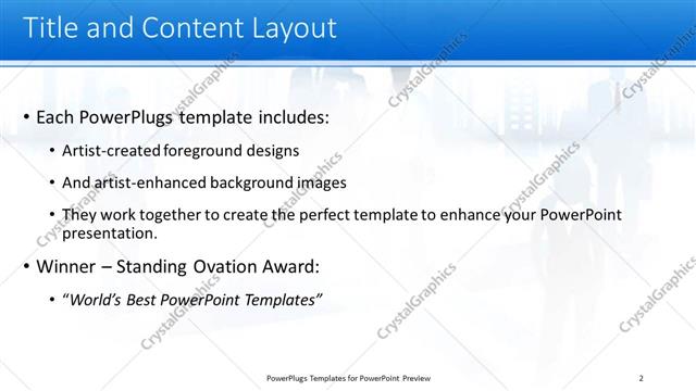 Title and Content presentation slide layout