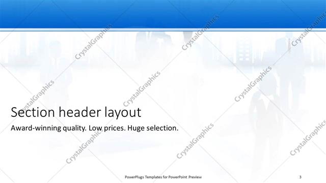 Section Header presentation slide layout