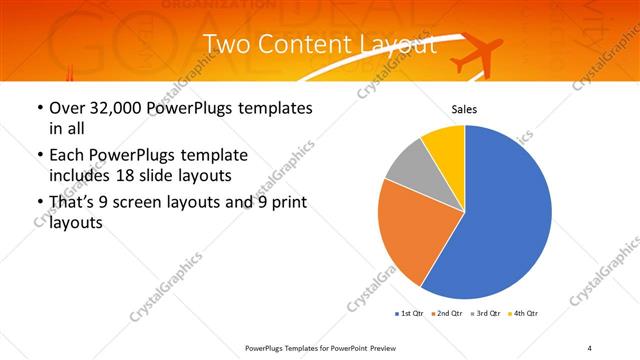 Two Content presentation slide layout