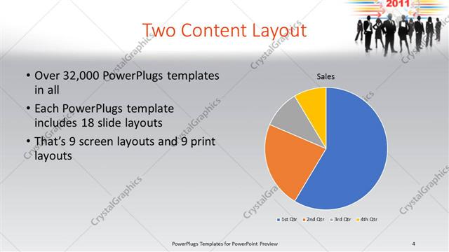 Two Content presentation slide layout