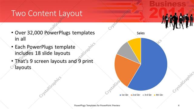 Two Content presentation slide layout