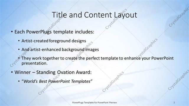 Title and Content presentation slide layout