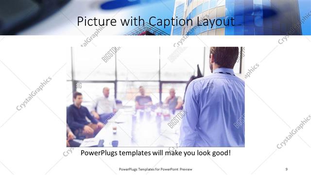 Picture with Caption presentation slide layout