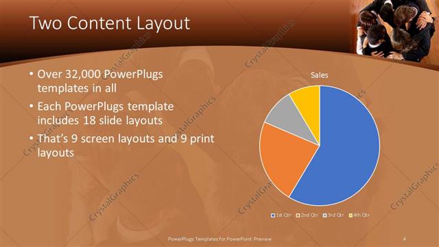 Two Content presentation slide layout