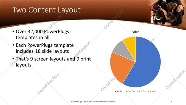 Two Content presentation slide layout