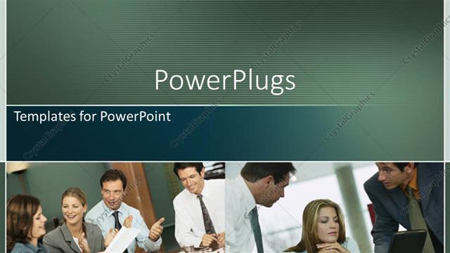  Presentation with meeting - A number of professionals during a meeting with place for text