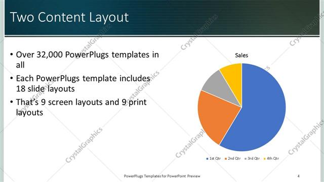 Two Content presentation slide layout
